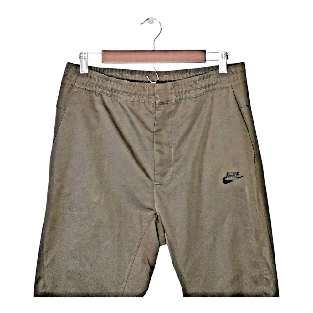Nike Jogger Pants Mens M‎ Olive Green Bonded Woven Tech Utility